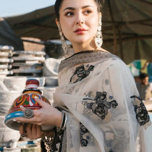 Premium Embroidered Lawn Suit – Qalamqar Collection