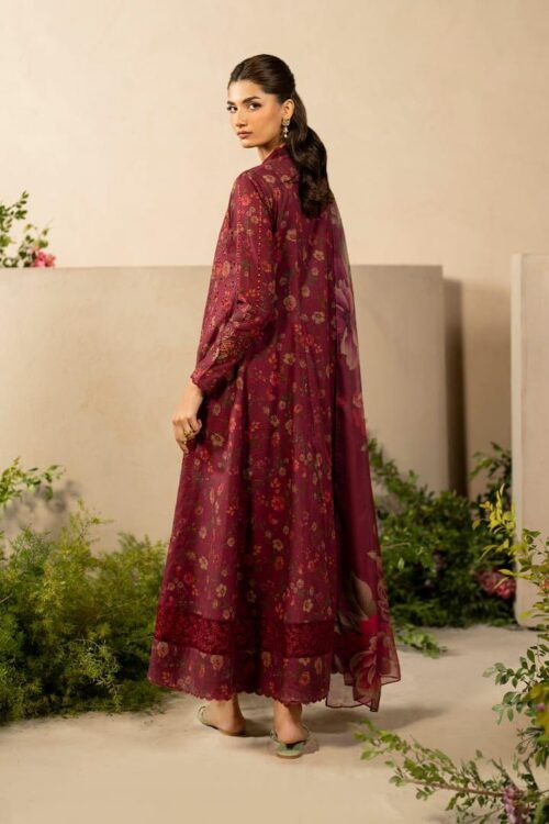 lawn embroidered chiffon suit