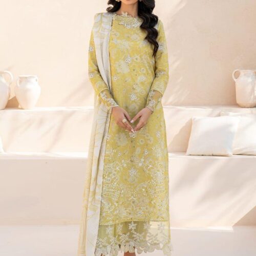 lawn embroidered chiffon suit