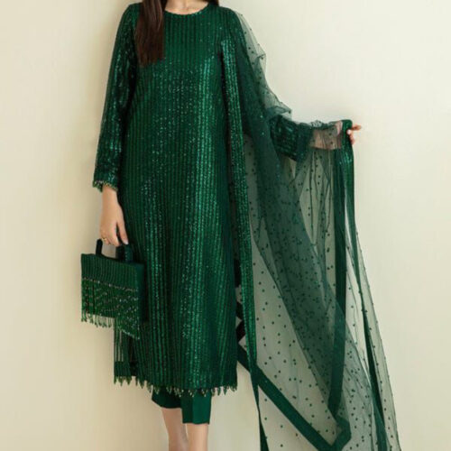 Semi Pure Chiffon Dress Front Design