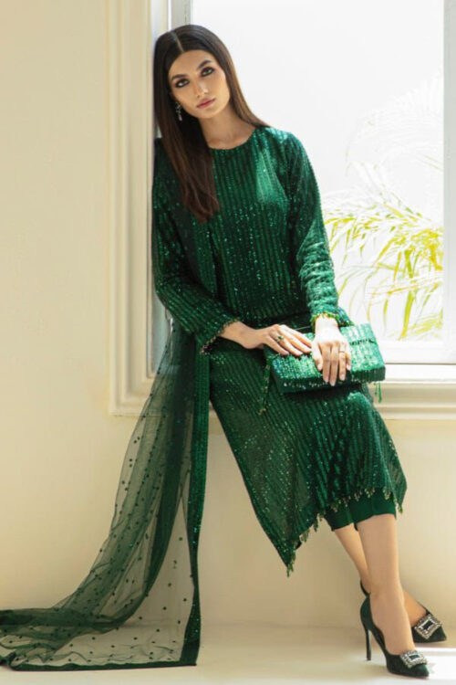 Semi Pure Chiffon Dress Front Design