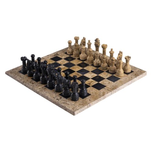 Luxury Marble Chess Set – Handcrafted Black & Rose Pink Edition - Image 5