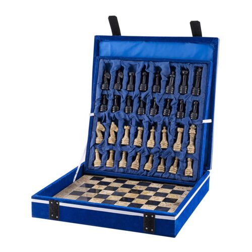 Luxury Marble Chess Set – Handcrafted Black & Rose Pink Edition - Image 4