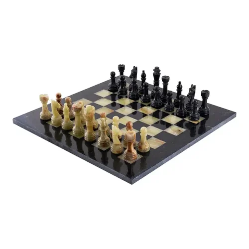 Gift-ready marble chess set in box Luxury Marble Chess Set