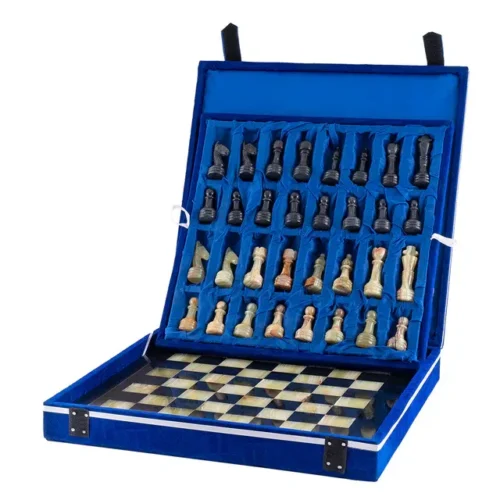 Luxury Marble Chess Set – Handcrafted in Pakistan | Hamali.store - Image 2