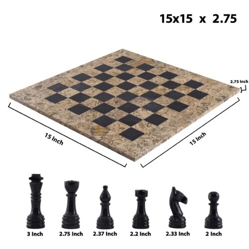 Luxury Marble Chess Set – Handcrafted Black & Rose Pink Edition - Image 3