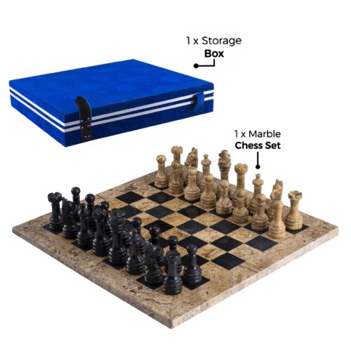 Luxury Marble Chess Set – Handcrafted Black & Rose Pink Edition - Image 2